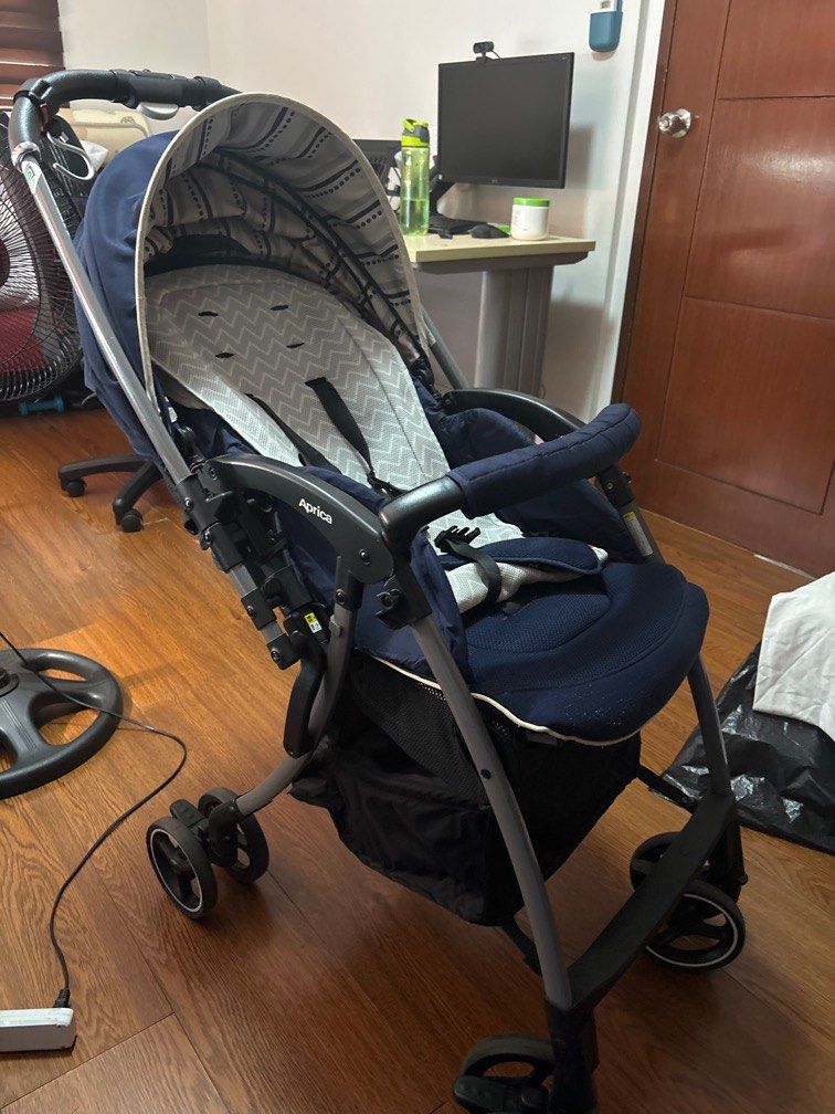 Aprica Luxuna Cushion (Category: Strollers) located in Manila. Submitted by hflores_23 (Listing ID 1311773584, Image 2). Description: Very good condition Aprica Luxuna cushion. Original price ₱35k Good from newborns onward. Aprica is a very good Japanese brand. The seat is well cushioned, adults can sit also. Can be rear facing and forward facing. The handle is reversible. Leather handle. I will also include the seat liner but not the bag hooks. 