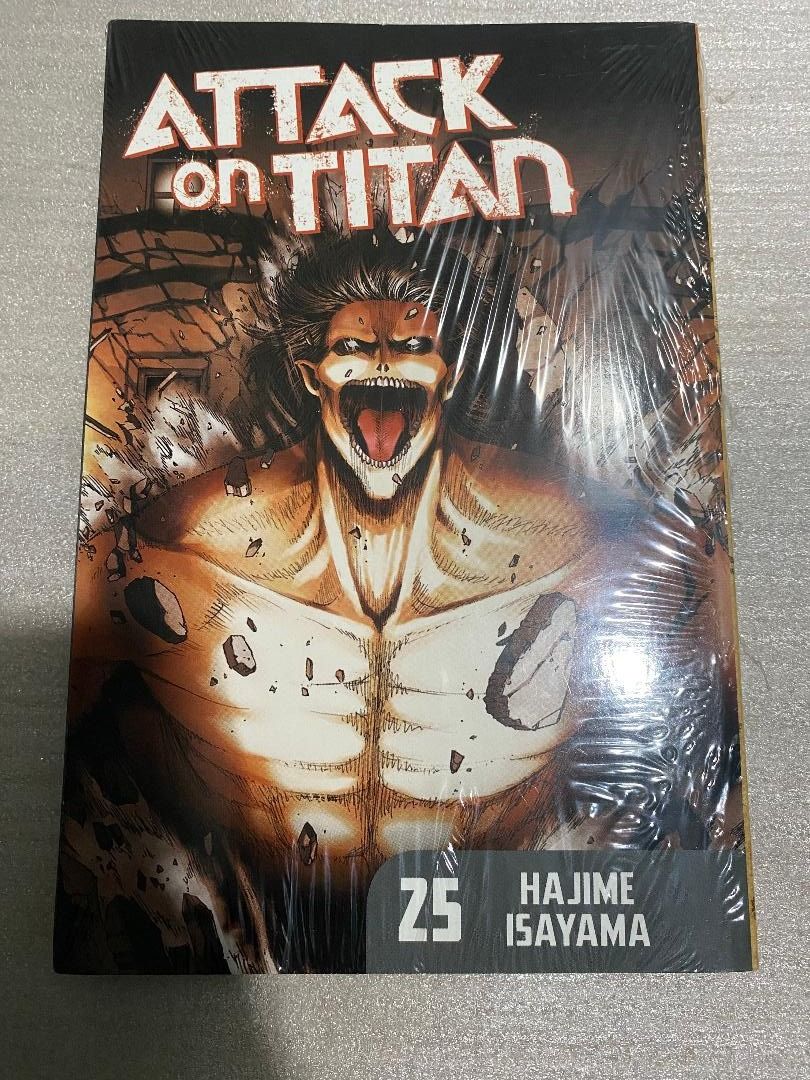 Attack on Titan Volume 25 Manga SEALED (Category: Comics & Manga) located in Manila. Submitted by sammy_99 (Listing ID 1311744330, Image 1). Description: Meet Ups are OK. Meet Up Location: Trinoma, SM North, Mall of Asia, SM Megamall, SM San Lazaro, Fisher Mall, Within City of Manila, or nearby area. P400. Last Price. Attack on Titan Volume 25 Manga SEALED Notes: Photos posted are of the actual item at hand. Sealed..