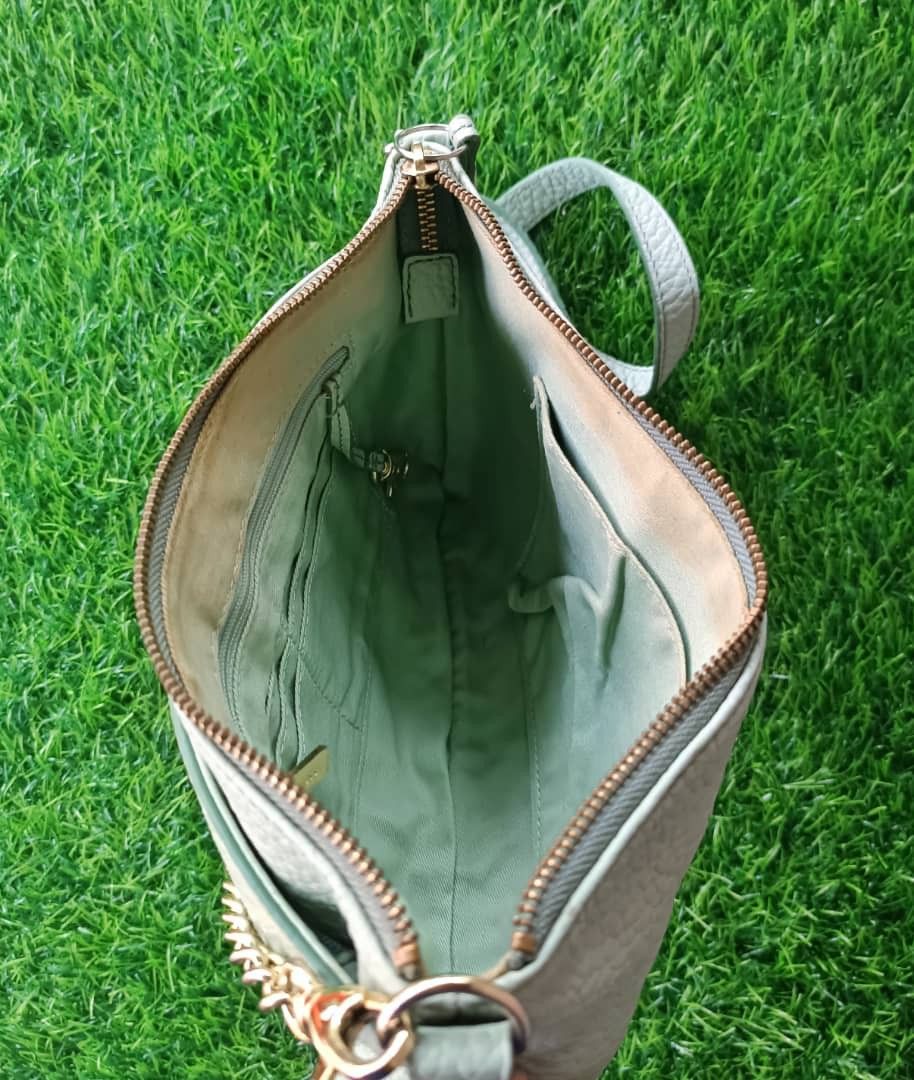 AUTHENTIC FOSSIL ORIGINAL LEATHER CHAIN SLING BAG