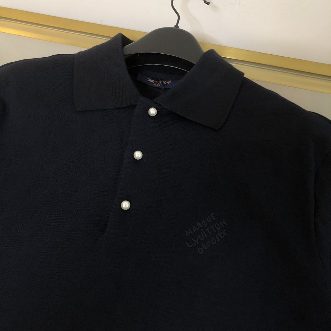 Louis vuitton classic damier pique polo shop