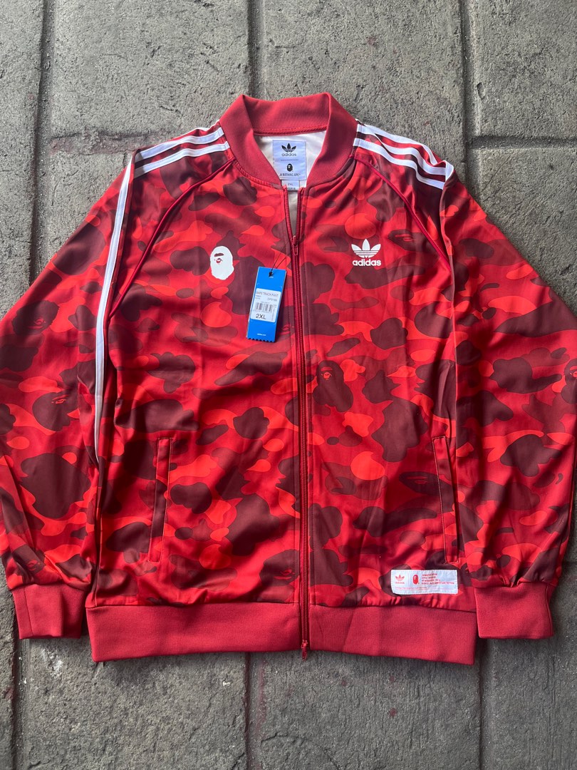 Bape x Adidas Tracksuit Men s Fashion Coats Jackets and Outerwear on Carousell