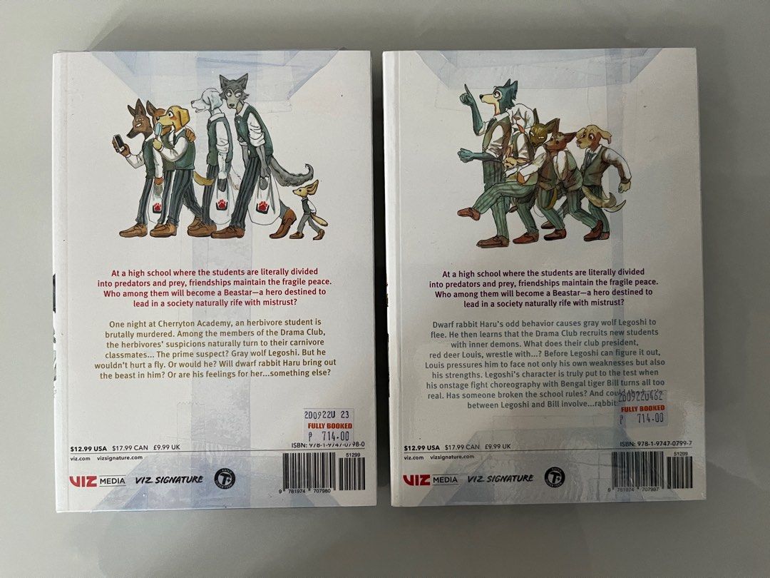 Beastars 1 and 2 (Category: Comics & Manga) located in Pasig City. Submitted by aerlibris (Listing ID 1311740504, Image 3). Description: Brand new (with Fully Booked price tag) .