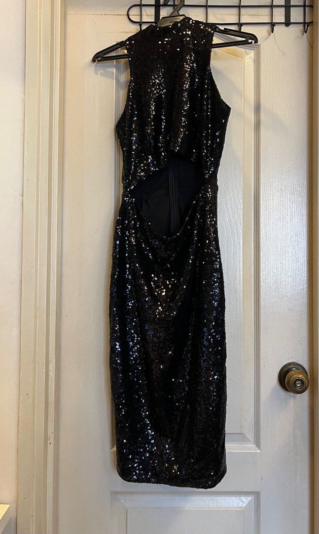 Missguided black sequin dress store
