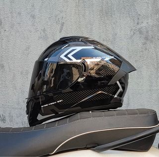 Black with Gold and Carbon Fibre Flip Up Modular Pista Tail Lip Fin ...