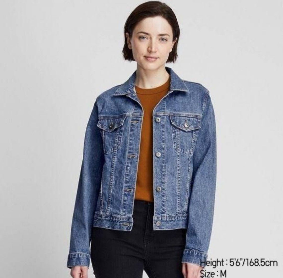 Uniqlo denim jacket womens top