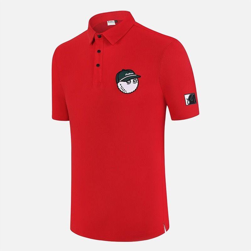 Tシャツ・カットソー Malbon Golf Malbon Domenica Polo Shirt RED MAN M5221PTS87RED Malbon Golf Wringer Performance Pique Polo - MAROON | Parallel