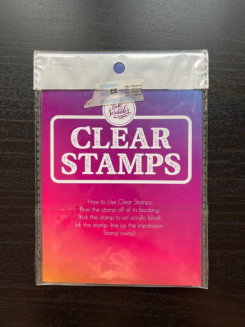 Brand New Ink Scribbler Clear Stamps - Letters (Category: Craft Supplies & Tools) located in Marikina City. Submitted by chineelaz (Listing ID 1311795495, Image 2). Description: Brand new and never used. Original price: Php 399. MOP: GCash, Metrobank, BDO..