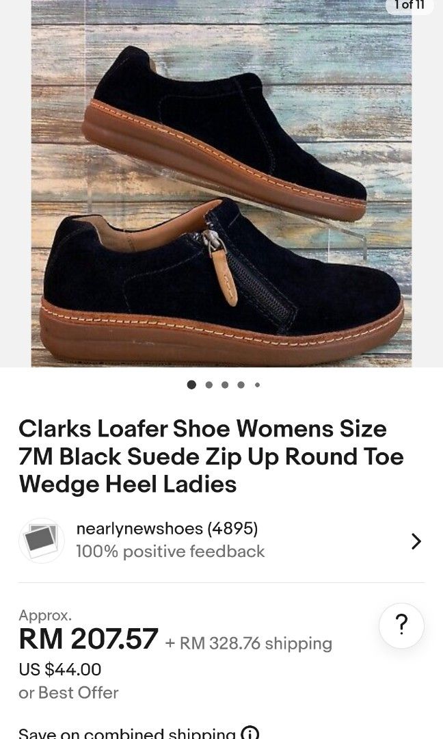CLARKS LOAFERS SIZE 7 WOMEN Women s Fashion Footwear Loafers on Carousell