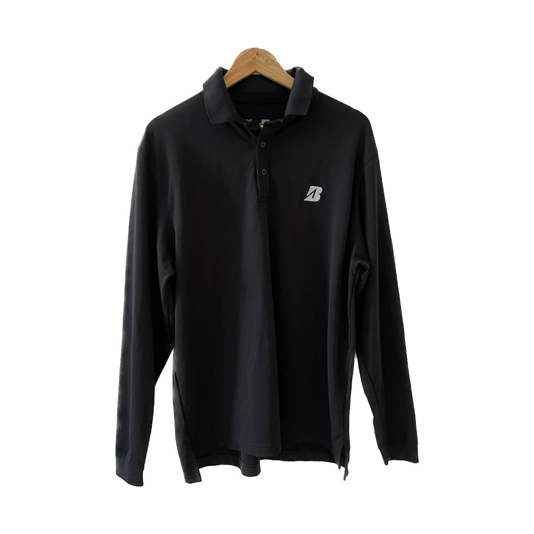 CLEARANCE SALE ORIGINAL Under Armour heatgear Long Sleeves Black Half Button Heat Tech Sun Protection Rain Protection Biker Gear Collar Embroidered Water Resistant Sportswear Top Sweater Outdoor Wear ...