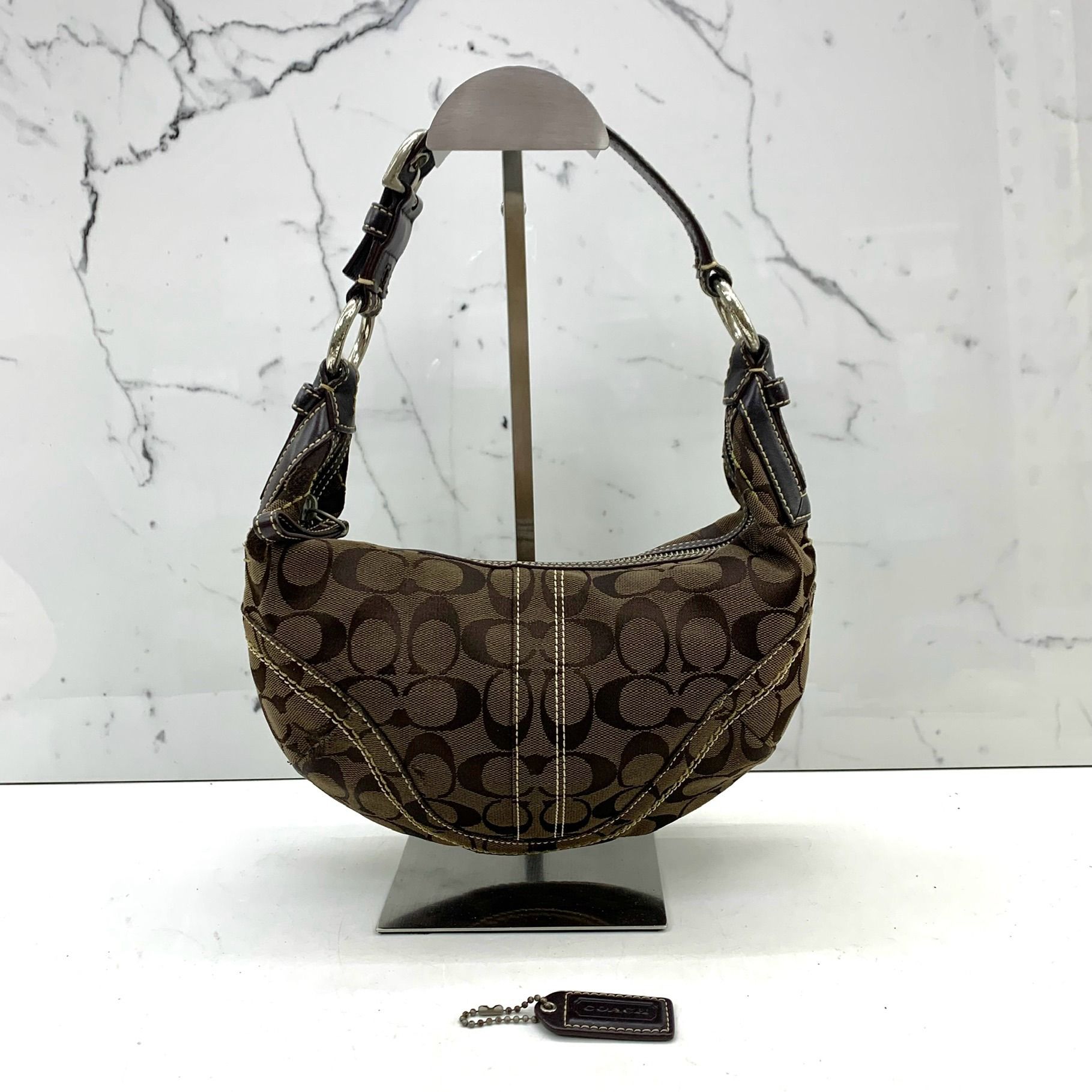 COACH ボディバッグ ブラウン COACH 10073 BROWN CANVAS SHOULDER BAG 247020752 AL, Luxury, Bags
