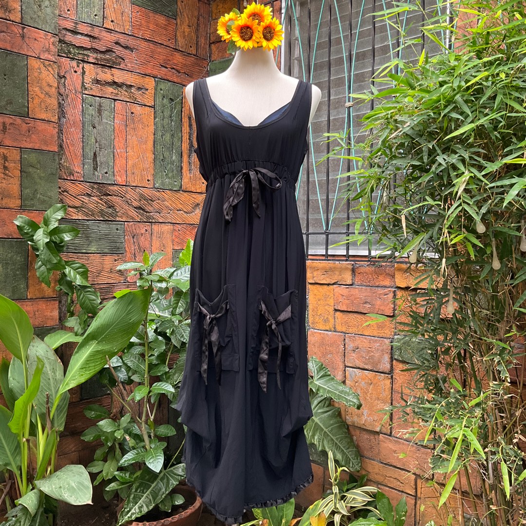 Coquette Gothic Black Long Dress Goth Steampunk Renaissance Maxi Dress coquette-gothic-black-long-dress-goth-steampunk-renaissance-maxi-dress