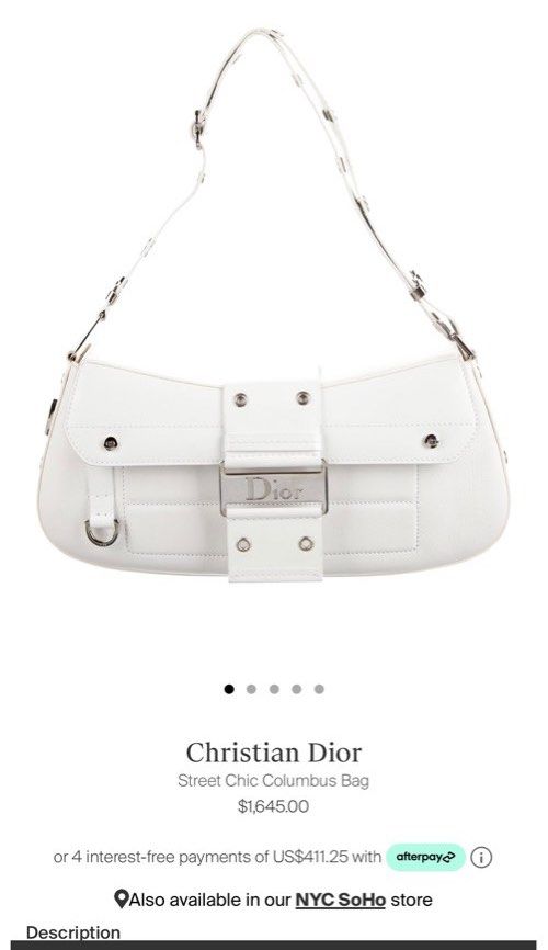 Dior street chic bag top