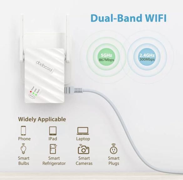 Dodocool AC1200 Wifi Repeater 5G 2.4G Dual Band Computers Tech Parts Accessories Networking on Carousell