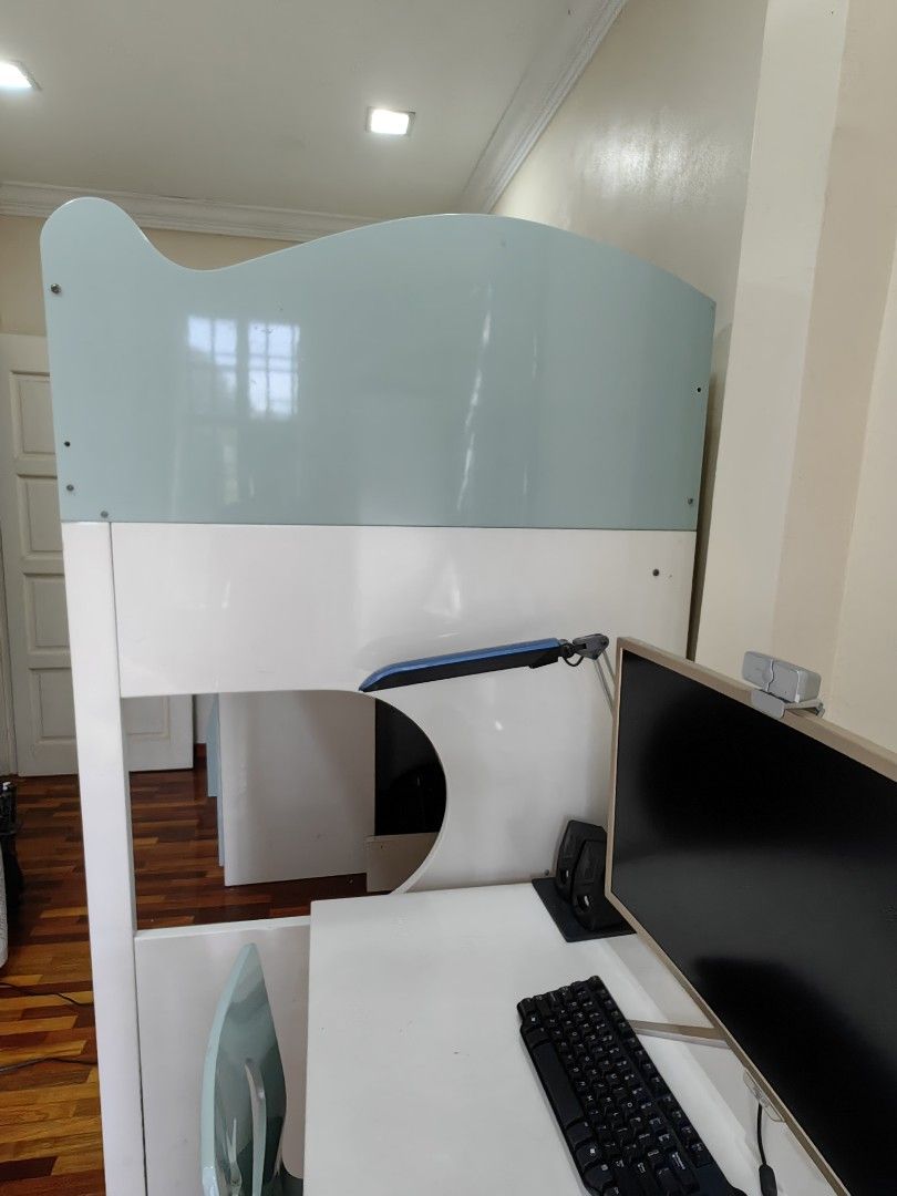 Double-Decker Bed/ Study Table, Furniture & Home Living, Furniture ...