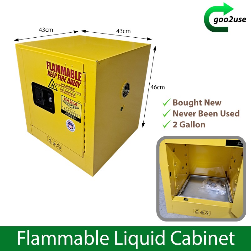 Eagle Justrite Flammable Liquid Cabinet 2 Gallon Storage [Goo2use ...