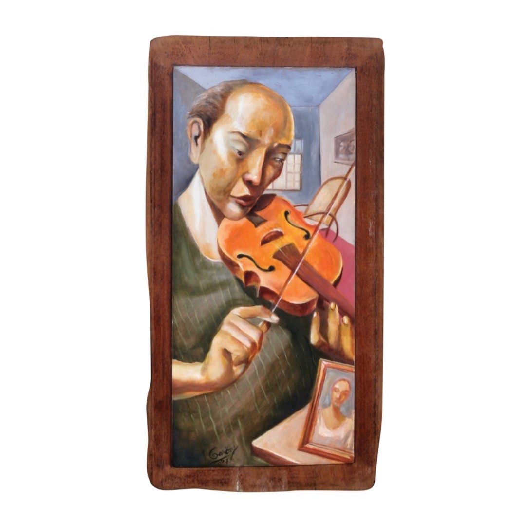 Emmanuel “Manny” Garibay Painting (Category: Art & Prints) located in Quezon City. Submitted by genesis_09 (Listing ID 1311902946, Image 1). Description: Artist: Emmanuel R. Garibay Title: Lalong Dakila Medium: Oil on Wood Size: 28 X 14 3/4 inches Year: 2007 With coa.