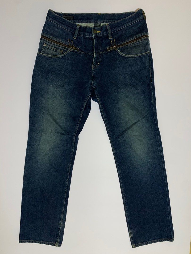 FINAL HOME x ISSEY MIYAKE SIDE ZIP JEANS (Category: Jeans) located in Makati City. Submitted by quintessentialpiece (Listing ID 1311756783, Image 1). Description: 9/10 has sign of wear no major flaws, archival piece Small on tag fits 30 - 32 ₱4.5k +sf Meetup around makati or manila shipped via jrs or cod.