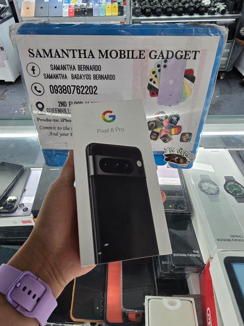 Google Pixel 8 Pro 256gb Openline (Category: Google Pixel) located in Quezon City. Submitted by samanthaga21954 (Listing ID 1311813564, Image 1). Description: Google Pixel 8 Pro 256gb Openline Brandnew Sealed with Warranty Onhand Stock.