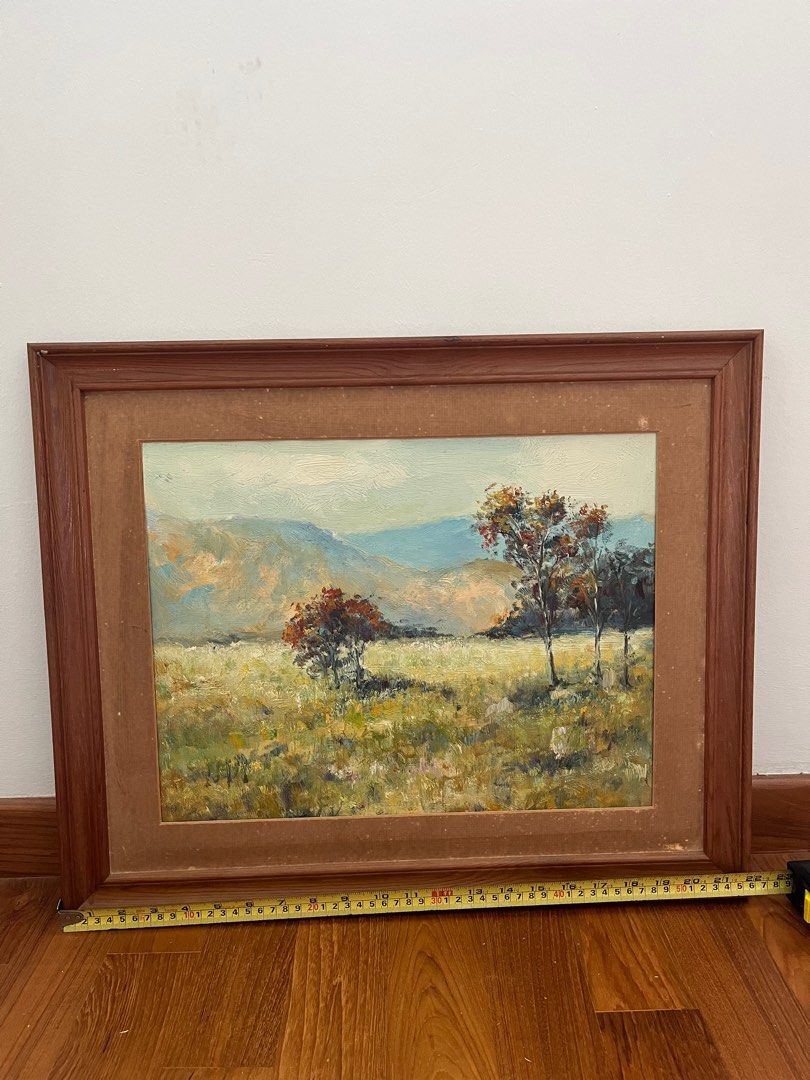 Grass fields oil painting, Hobbies & Toys, Stationery & Craft, Art