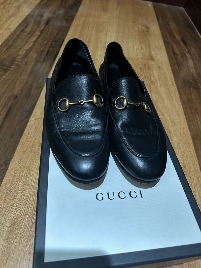 Gucci black loafers womens store