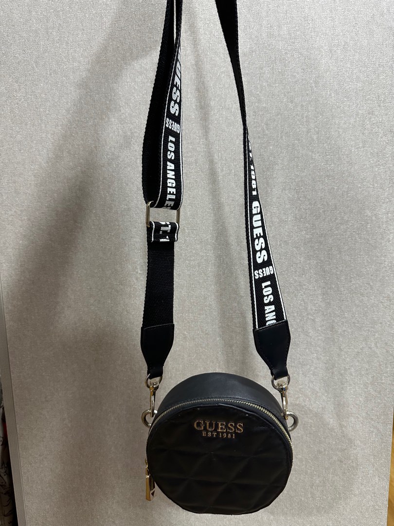 Guess Laiken Mini Round Bag Women s Fashion Bags Wallets Cross body Bags on Carousell