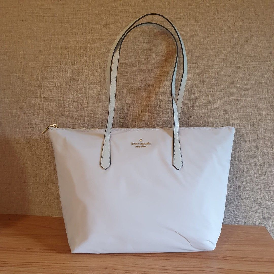 HARGA NET NO NEGO Kate spade kitt large tote bag platinum gray