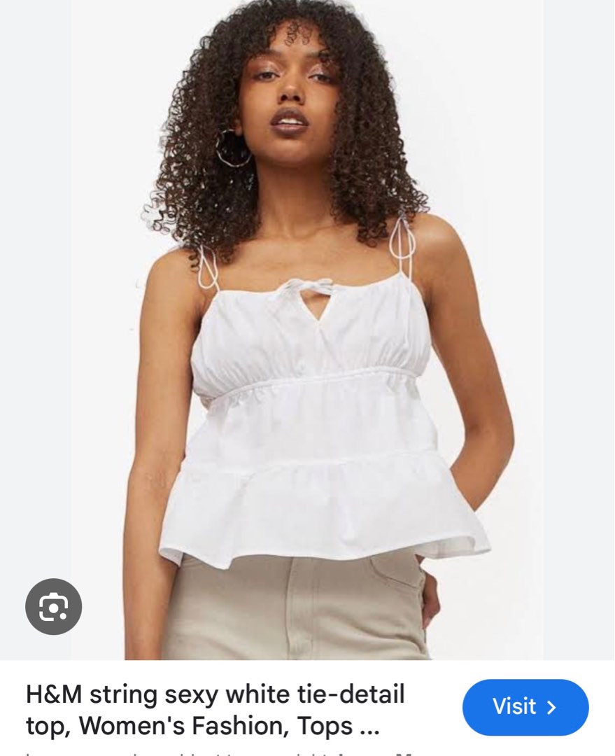 h m peplum top Women s Fashion Tops Sleeveless on Carousell