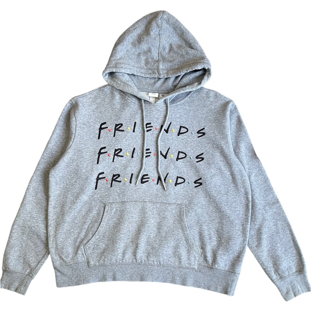 HOODIE H M FRIENDS Fesyen Pria Pakaian Baju Luaran di Carousell