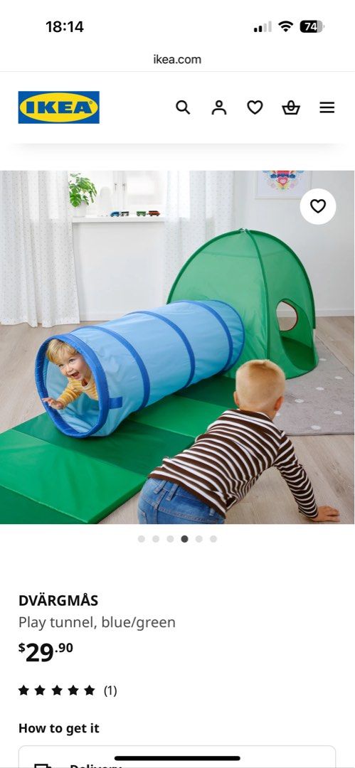 IKEA DVARGMAS Tent Play Tunnel