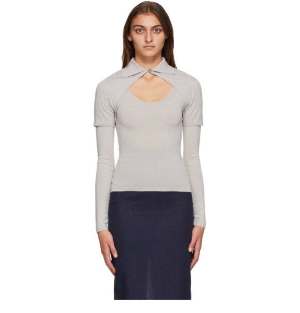 Jacquemus Grey Wool La Maille Albi Sweater (Category: Longsleeves) located in San Pablo. Submitted by flohro (Listing ID 1311873856, Image 2). Description: Unused item Brand new w/ tag Bought for 27k .