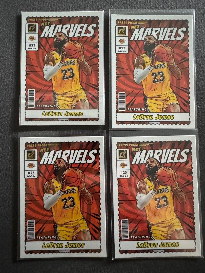 LeBron James 2023-24 Panini Donruss NET MARVELS Press Proof Gold 