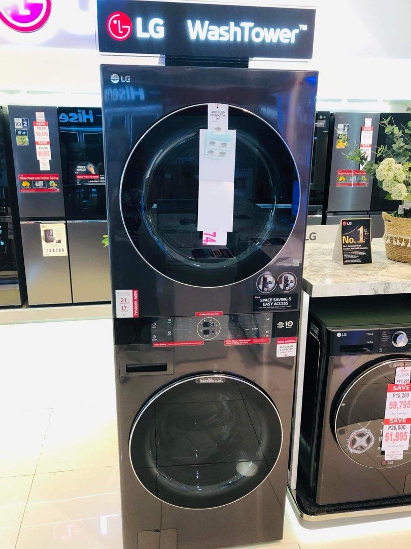 LG STACKABLE WASHING MACHINE (Category: Washing Machines and Dryers) located in Marikina City. Submitted by migslindo (Listing ID 1311867769, Image 1). Description: LG STACKABLE WASHING MACHINE WT1410NHEG 14/10 SRP 149,995 CASH 94,500 WT2117NHB 21/17 SRP 185,995 CASH 119,500 Bundle Pair FV1410S4M + RV08VHP2M Cash 65,500 FV1411S3P +RV09VHP2V Cash 71,600 FV1412S3B+RV10VHP2B-77,500 Brand new with warranty and sales invoice 7 days outright replacemen