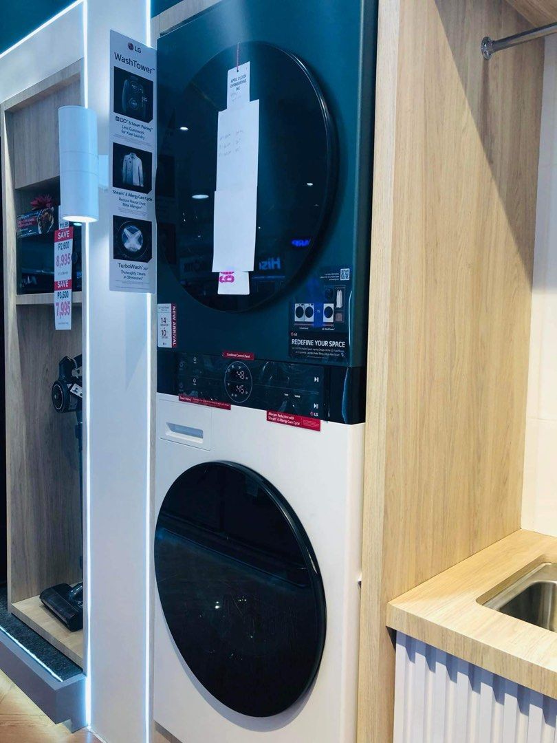 LG STACKABLE WASHING MACHINE (Category: Washing Machines and Dryers) located in Marikina City. Submitted by migslindo (Listing ID 1311867769, Image 3). Description: LG STACKABLE WASHING MACHINE WT1410NHEG 14/10 SRP 149,995 CASH 94,500 WT2117NHB 21/17 SRP 185,995 CASH 119,500 Bundle Pair FV1410S4M + RV08VHP2M Cash 65,500 FV1411S3P +RV09VHP2V Cash 71,600 FV1412S3B+RV10VHP2B-77,500 Brand new with warranty and sales invoice 7 days outright replacemen