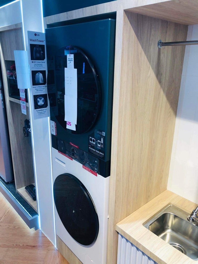 LG STACKABLE WASHING MACHINE (Category: Washing Machines and Dryers) located in Marikina City. Submitted by migslindo (Listing ID 1311867769, Image 2). Description: LG STACKABLE WASHING MACHINE WT1410NHEG 14/10 SRP 149,995 CASH 94,500 WT2117NHB 21/17 SRP 185,995 CASH 119,500 Bundle Pair FV1410S4M + RV08VHP2M Cash 65,500 FV1411S3P +RV09VHP2V Cash 71,600 FV1412S3B+RV10VHP2B-77,500 Brand new with warranty and sales invoice 7 days outright replacemen