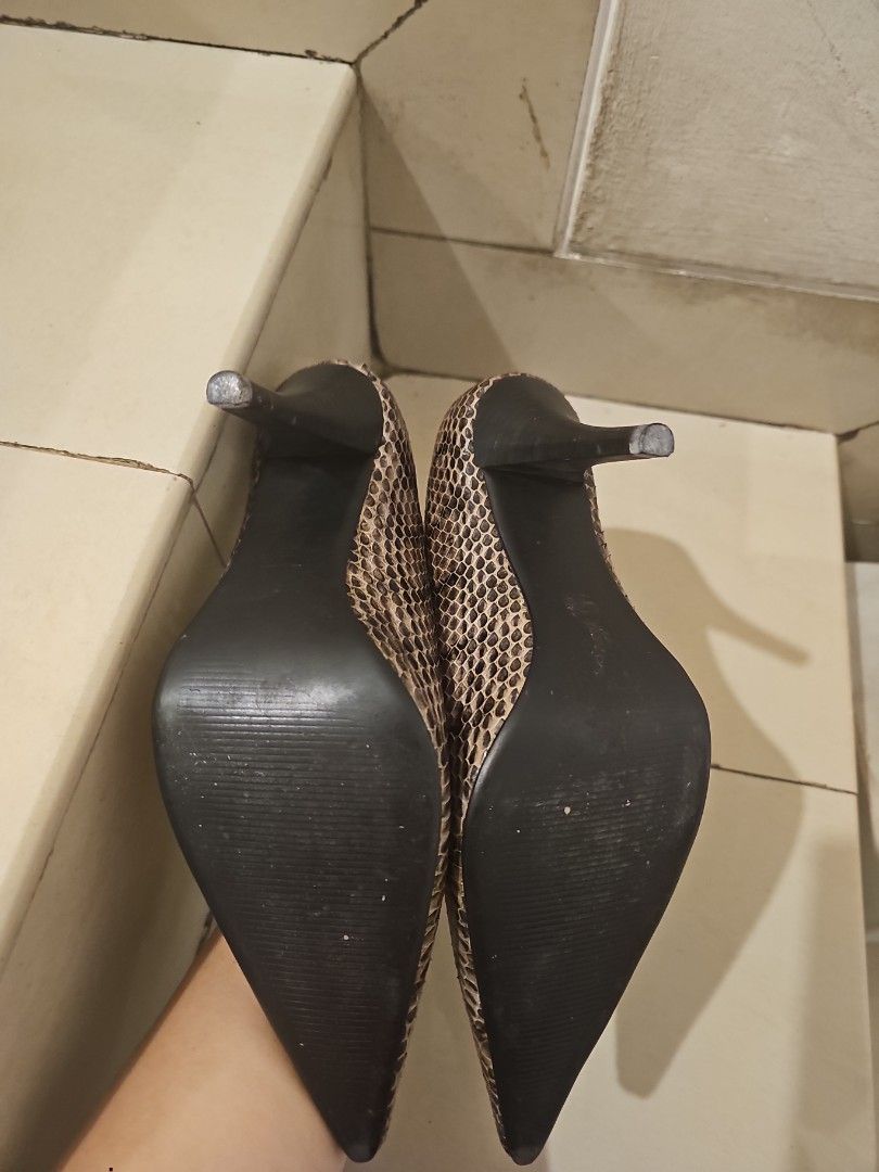 Lightly used snakeskin Calvin Klein heels