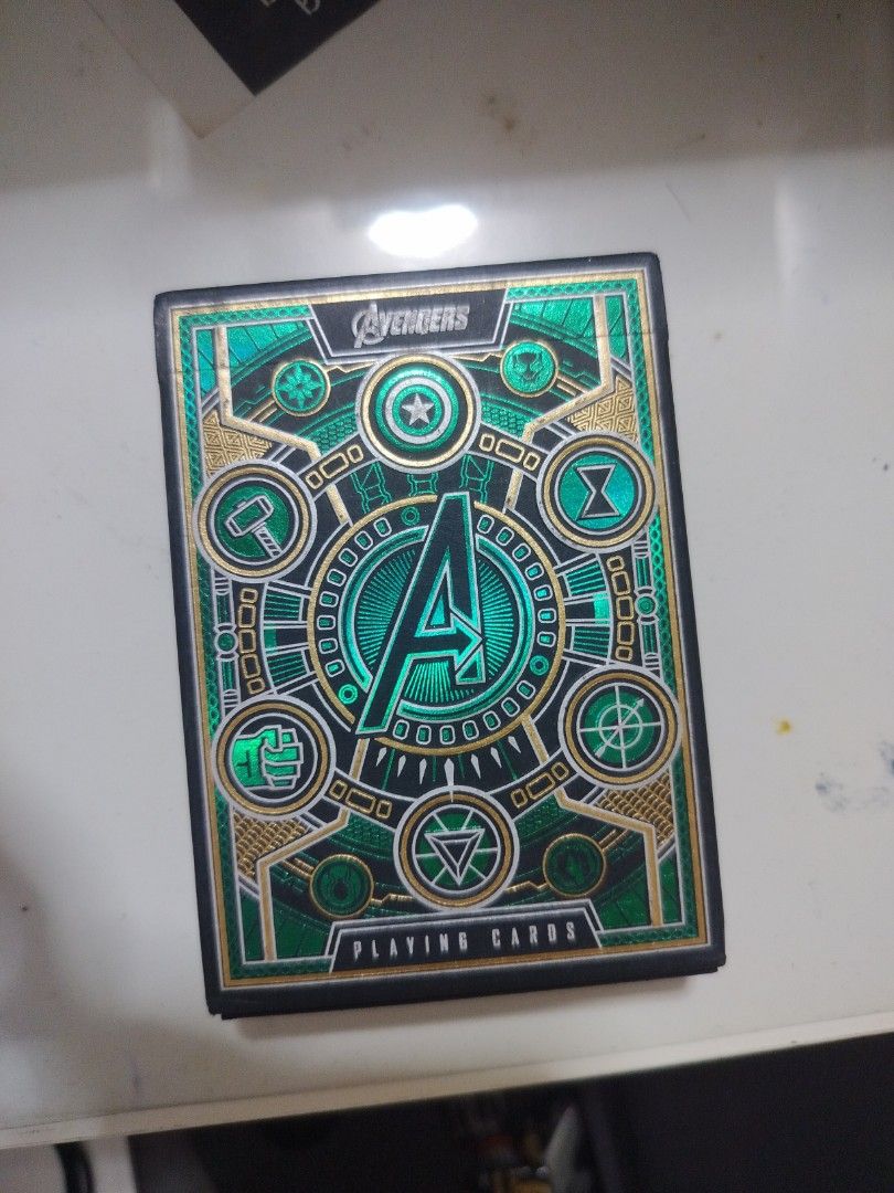 Avengers Marvel playing cards theory 11 green, Hobbies & Toys, Toys ...