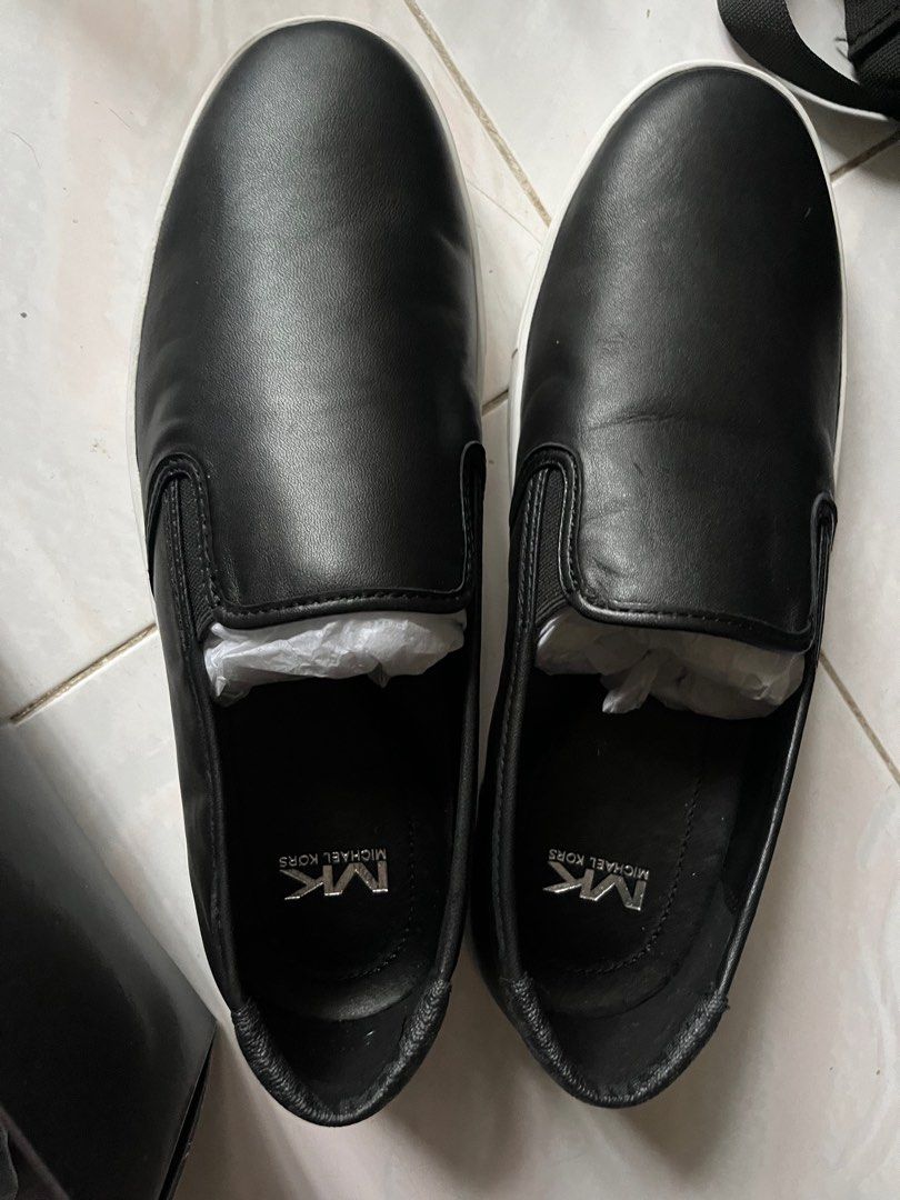 Michael Kors Black Leather Shoes Carousell