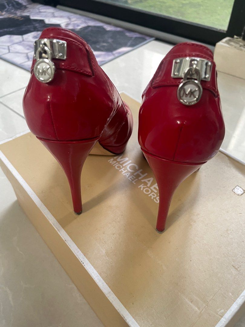 MICHAEL KORS HIGH HEELS RED Women s Fashion Footwear Heels on Carousell