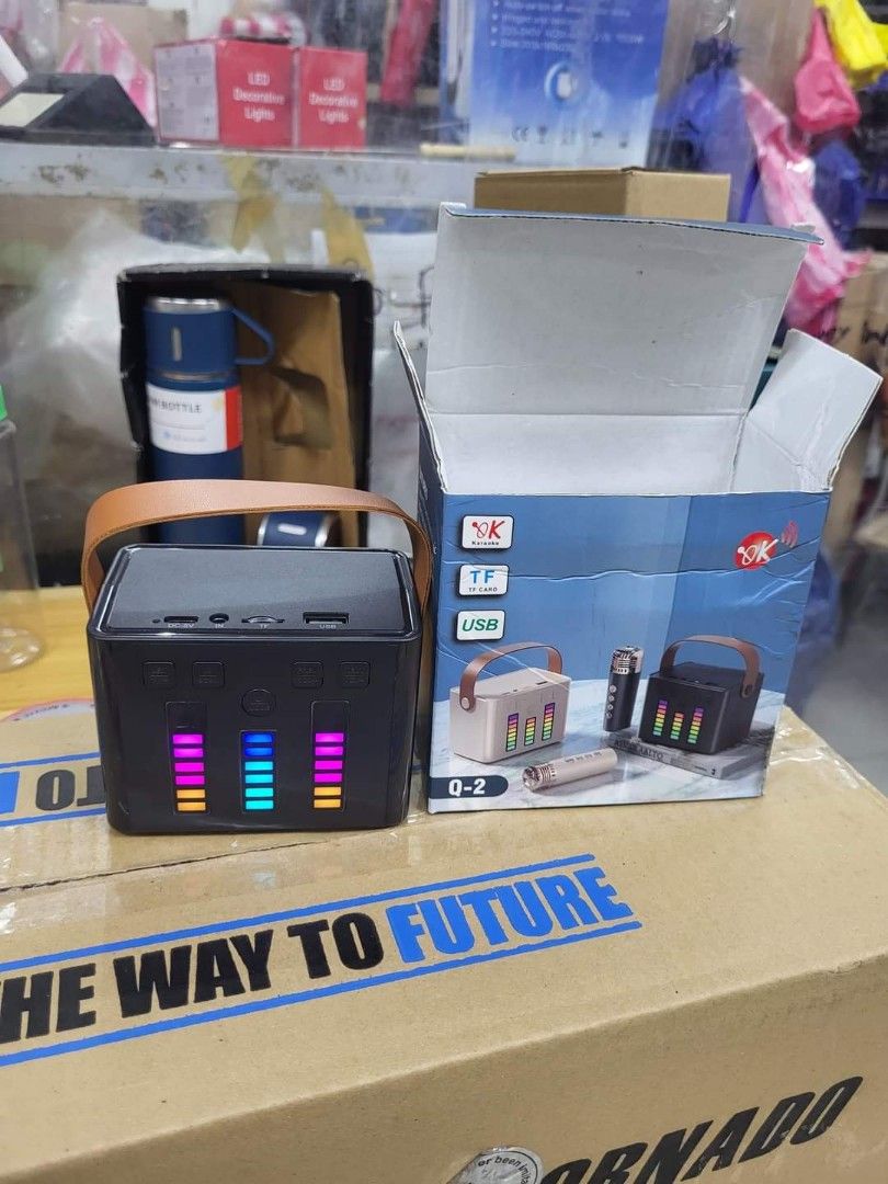 Mini PORTABLE KARAOKE SPEAKER WITH 2 WIRELESS MICROPHONE (Category: Portable Music Players) located in Quezon City. Submitted by fconnie15407950 (Listing ID 1311843758, Image 2). Description: .