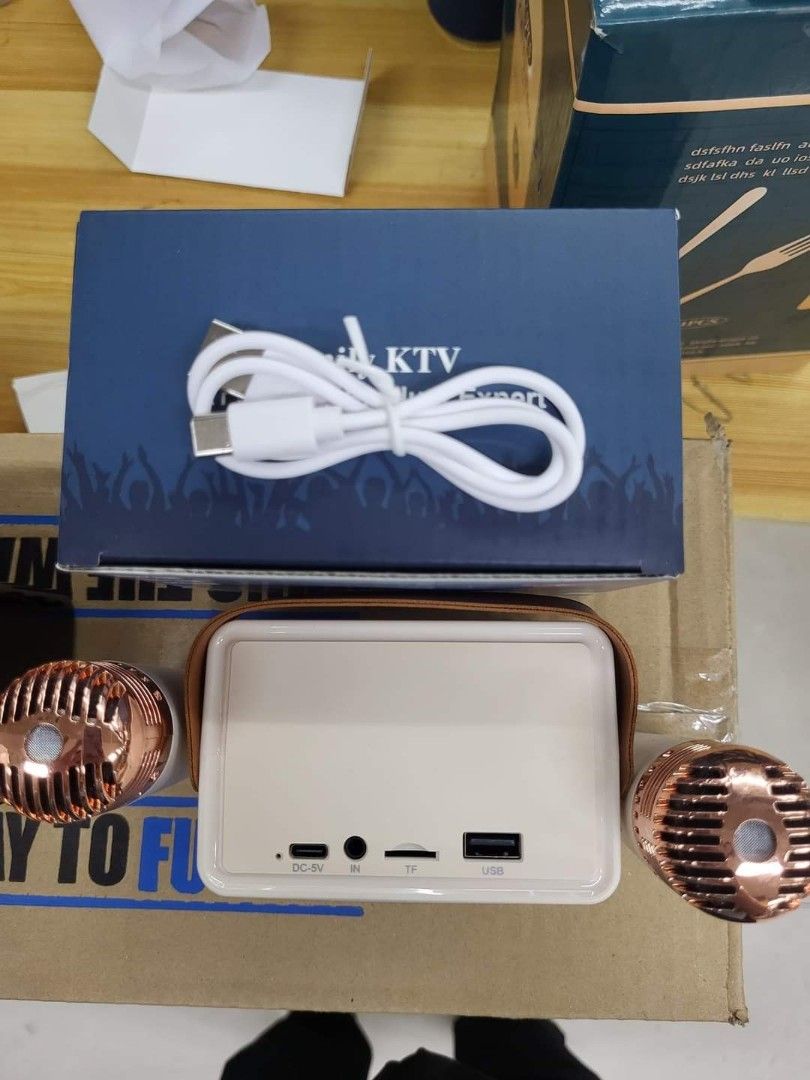 Mini PORTABLE KARAOKE SPEAKER WITH 2 WIRELESS MICROPHONE (Category: Portable Music Players) located in Quezon City. Submitted by fconnie15407950 (Listing ID 1311843758, Image 3). Description: .