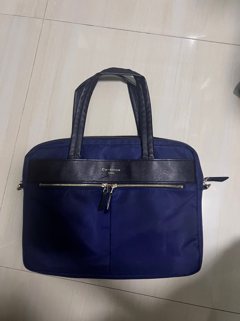 Stylish Zipper Laptop Bag with Shoulder Strap - Durable & Breathable - Navy Blue main image 0