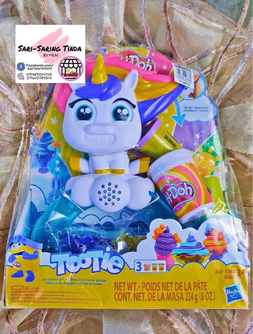 Playdoh Tootie Ice Cream Play Set (Category: Kids Toys) located in Taytay. Submitted by michidc (Listing ID 1311902465, Image 1). Description: Play-Doh Tootie the Unicorn Ice Cream Set 🦄🍦🌈 1k only 😍😍😍 1SET AVAILABLE For ages 3+ Imagine a land of colorful dreams where unicorns poop Play-Doh ice cream! Meet Tootie, the hilarious unicorn ice cream maker who loves to create silly Play-Doh sundaes. As she dispenses Play-Doh colors from her you-k