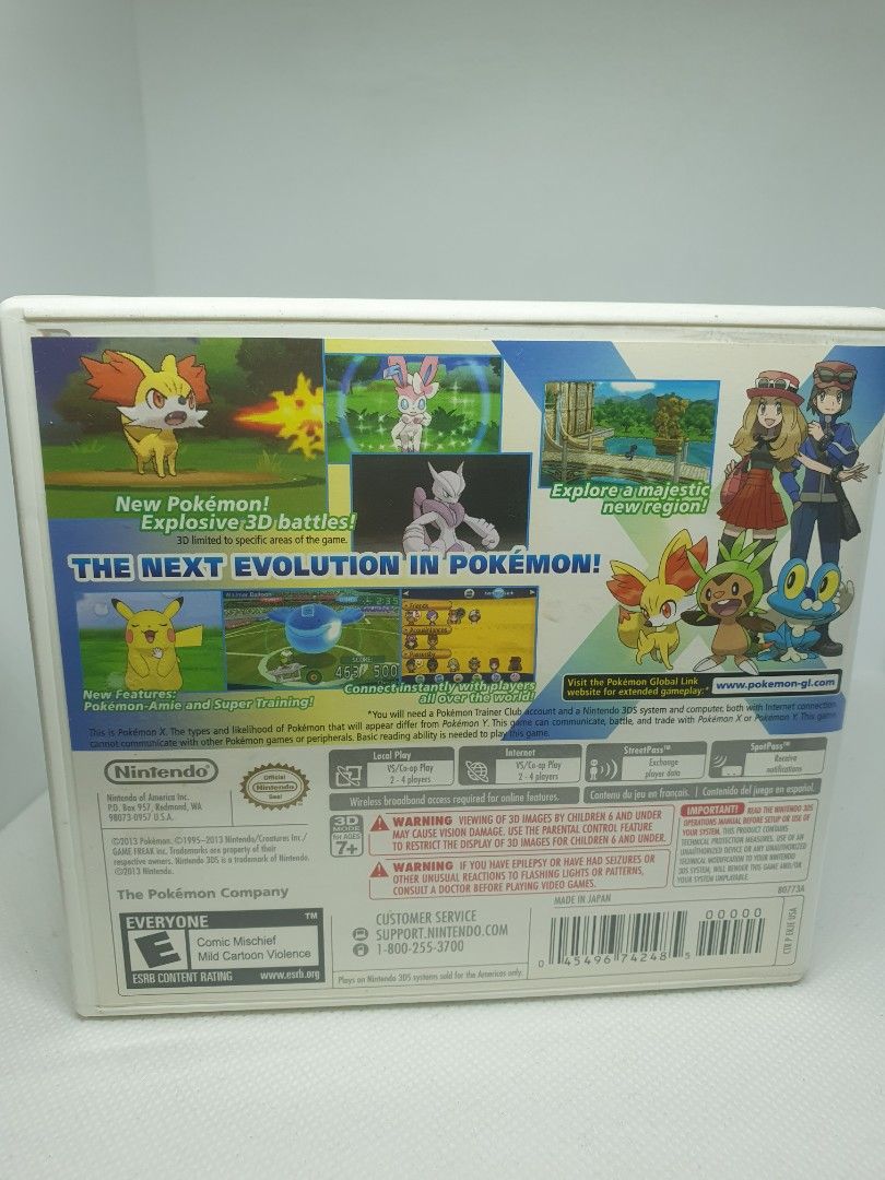 Pokemon X (Nintendo 3DS) (Category: Nintendo) located in Quezon City. Submitted by itemsforadoption (Listing ID 1311733551, Image 2). Description: Rfs: Its 2024! Happy New Year! Hoping you have a good year ahead of you! If you have questions feel free to send a message. Though I'll most likely be able to reply from 10am to 8pm. Please be patient and understanding. Decluttering games and items that I've picked up or for friends and family. Price: 