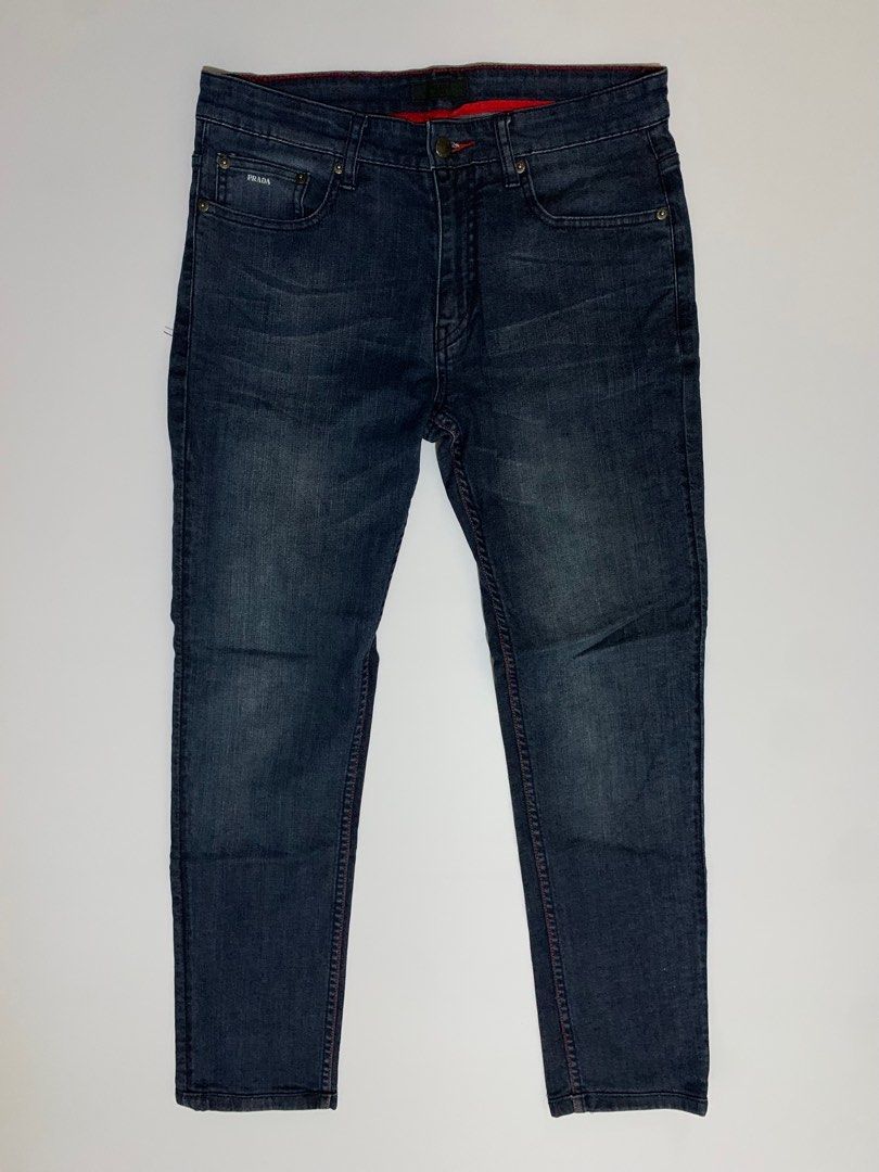 PRADA MILANO SKINNY JEANS (Category: Jeans) located in Makati City. Submitted by quintessentialpiece (Listing ID 1311759209, Image 1). Description: 9.5/10 still clean, riri zips 32 on tag fits 31 waist ₱3.5k +sf Meetup around makati or manila shipped via jrs or cod.