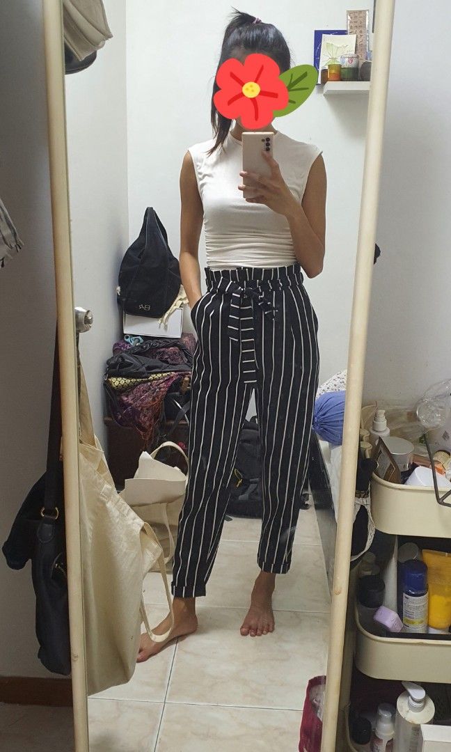 Pull Bear Striped Trousers Women s Fashion Bottoms Other Bottoms on Carousell