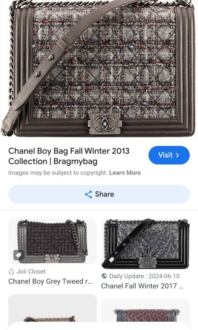 Fire Sale rtp 10k Limited Edition CHANEL Large Bronze Caviar Tweed Boy 30 with card