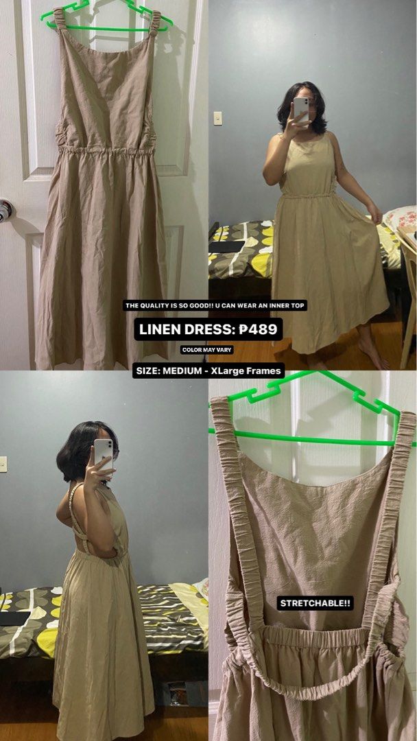 Thick Linen Dress | HQ (Category: Dresses) located in Paranaque City. Submitted by gaaaiiil (Listing ID 1311833790, Image 1). Description: Price is slightly negotiable. :) This is a HQ thick linen dress Buyer will shoulder the delivery fee. .