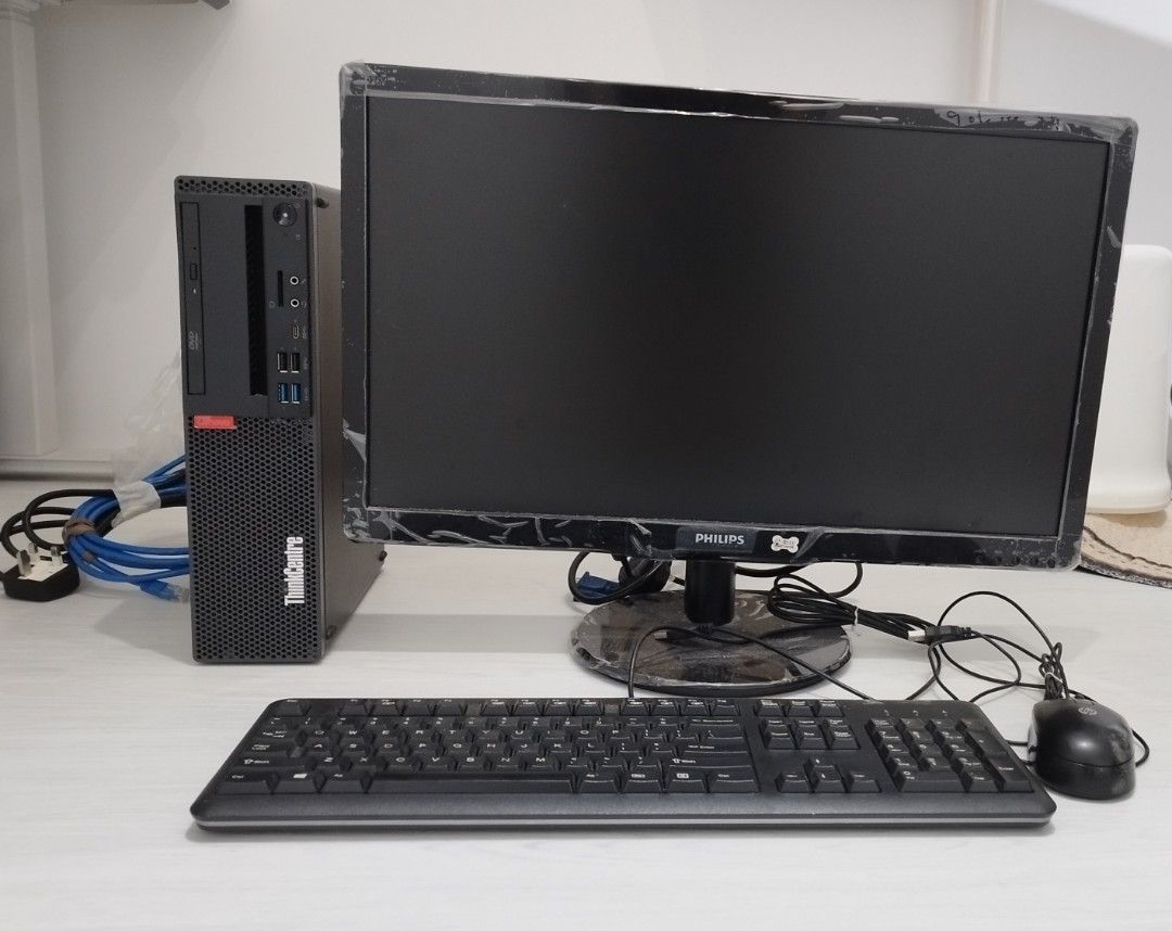 Thinkcentre desktop + CPU + Epson printer with 2 new sets of ink ...