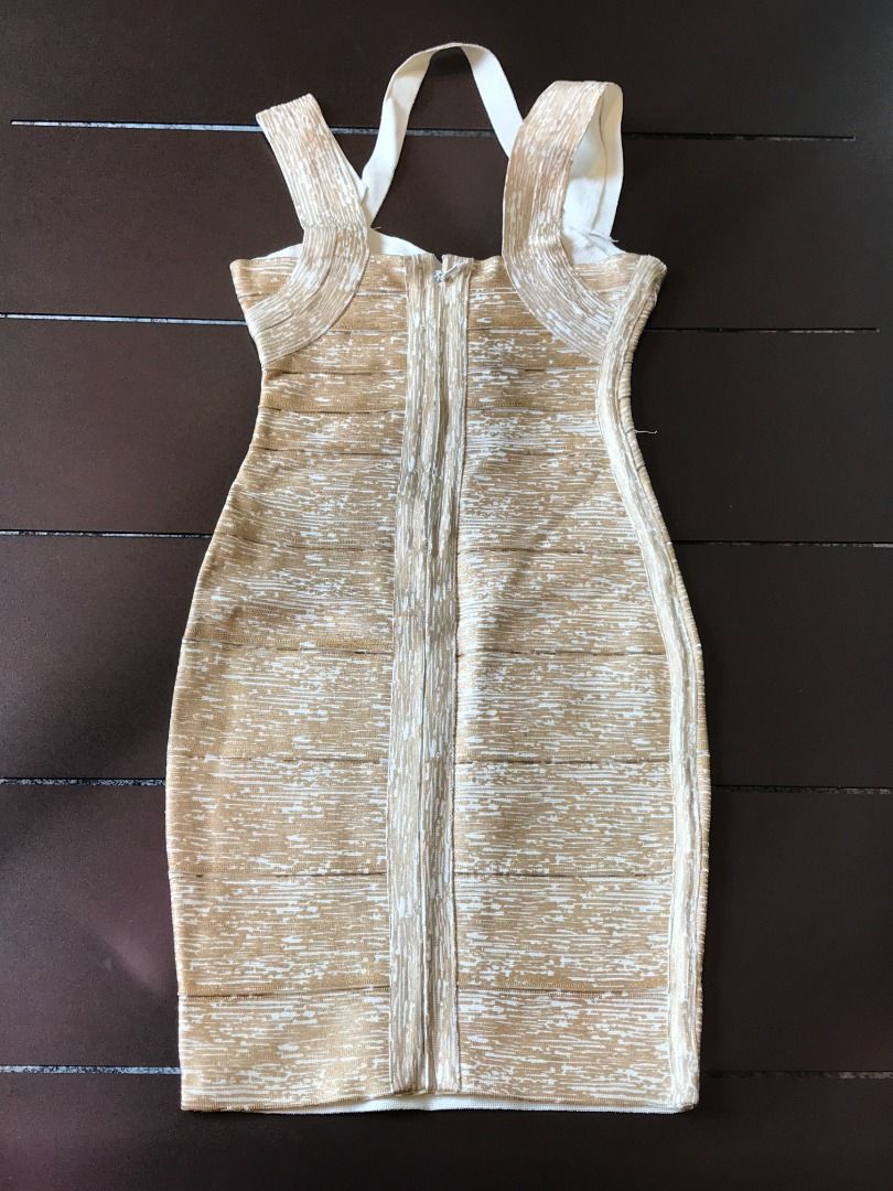 Gold bandage dress uk new arrivals