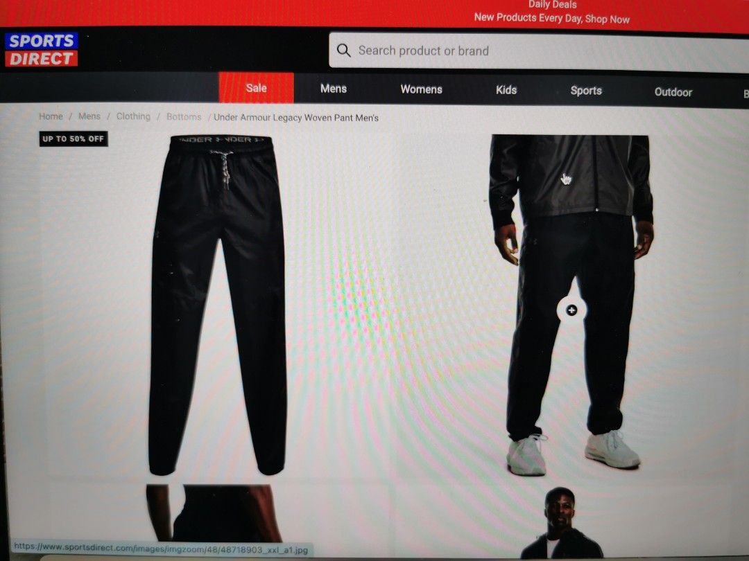 Under Armour Water Resistant Pant (Category: Trousers) located in Singapore. Submitted by yzyan (Listing ID 1311771706, Image 2). Description: Under Armour Legacy Woven Pant's Men -Windproof and water resistant -Brand new but cut tag off alr -Selling as too big for me -Negotiable -See link for more details: https://www.sportsdirect.mt/under-armour-legacy-woven-pants-487189#colcode=48718903.